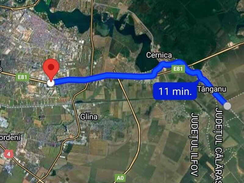 Cernica Tanganu intravilan 10 minute metrou, proprietar teren